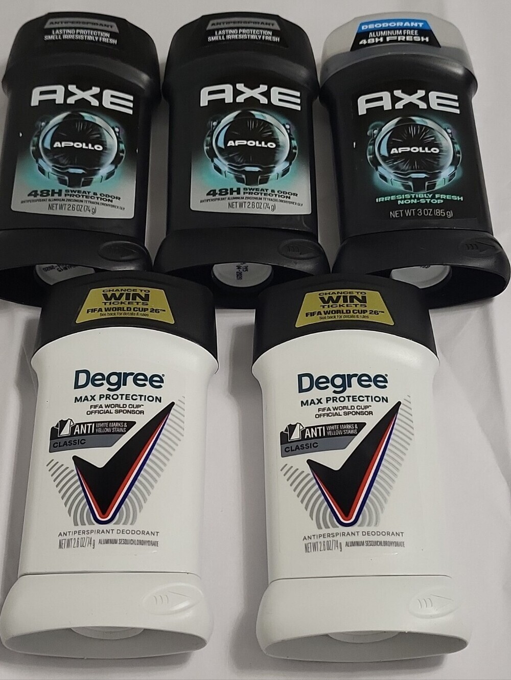 AXE Apollo & Degree Max Protection Deodorant Bundle - Black, White, Teal